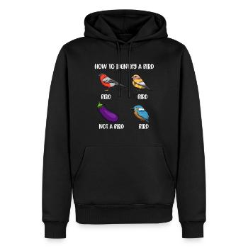 How To Identify A Bird Vogel Geschenk - Männer Premium Bio Hoodie - Schwarz - Vorne - Nico (187cm)