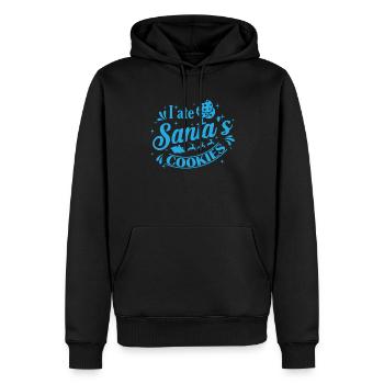 J’ai mangé les biscuits du Père Noël de la famille - Sweat à capuche Premium bio Homme - noir - Devant - Nico (187cm)
