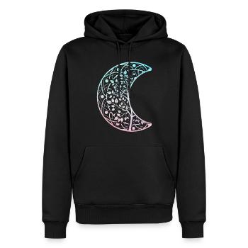 Mandala Mond Reiki Meister Yoga - Männer Premium Bio Hoodie - Schwarz - Vorne - Nico (187cm)
