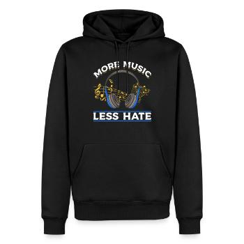 Liebe Kopfhörer Musik Frauen Musiker - Männer Premium Bio Hoodie - Schwarz - Vorne - Nico (187cm)