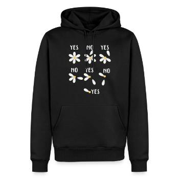 Daisy Wish Game Oui Pas de Fleur - Sweat à capuche Premium bio Homme - noir - Devant - Nico (187cm)
