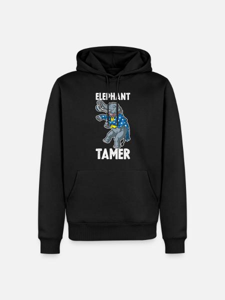 Elephant Tamer Elephant Gift - Men’s Premium Organic Hoodie - black