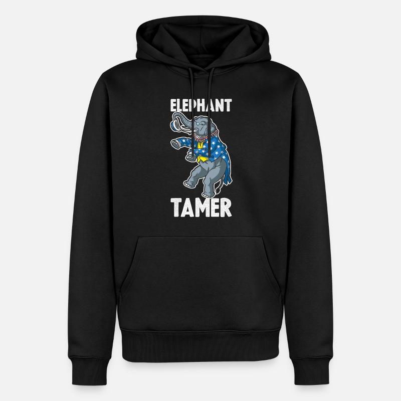 Elephant Tamer Elefant Geschenk - Männer Premium Bio Hoodie - Schwarz