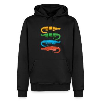 Alligator Alligator Crocodile Crocodile - Sweat à capuche Premium bio Homme - noir - Devant - Nico (187cm)