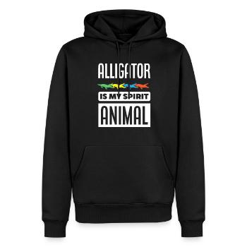 Alligator Alligator Crocodile Crocodile - Sweat à capuche Premium bio Homme - noir - Devant - Nico (187cm)