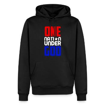 Amerika USA Amerikaner Amerikanerin - Männer Premium Bio Hoodie - Schwarz - Vorne - Nico (187cm)