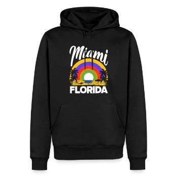 Florida - Men’s Premium Organic Hoodie - black - Front - Nico (187cm)