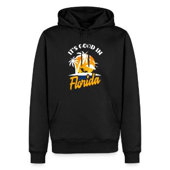 Florida - Men’s Premium Organic Hoodie - black - Front - Nico (187cm)