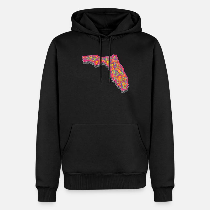 Florida - Männer Premium Bio Hoodie - Schwarz