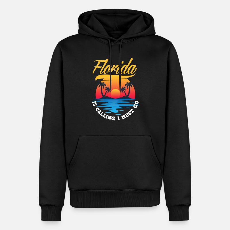 Florida - Männer Premium Bio Hoodie - Schwarz