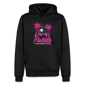 Florida - Men’s Premium Organic Hoodie - black - Front - Nico (187cm)