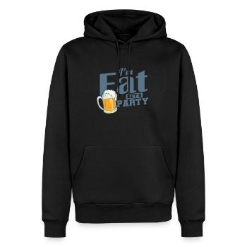 Je suis gros, faisons la fête en célébrant la musique dansante - Sweat à capuche Premium bio Homme - noir - Devant - Nico (187cm)