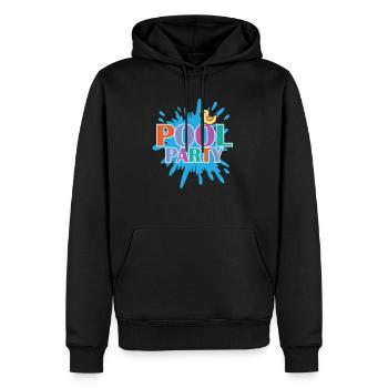 Célébrations de la fête à la piscine Dancing Music Friends - Sweat à capuche Premium bio Homme - noir - Devant - Nico (187cm)
