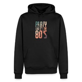 Fête comme C’est la fête des années 80 Danse Fun - Sweat à capuche Premium bio Homme - noir - Devant - Nico (187cm)