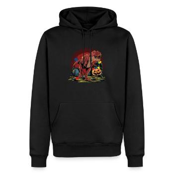 Dinosaure Citrouille Autisme Puzzle Autisme - Sweat à capuche Premium bio Homme - noir - Devant - Nico (187cm)