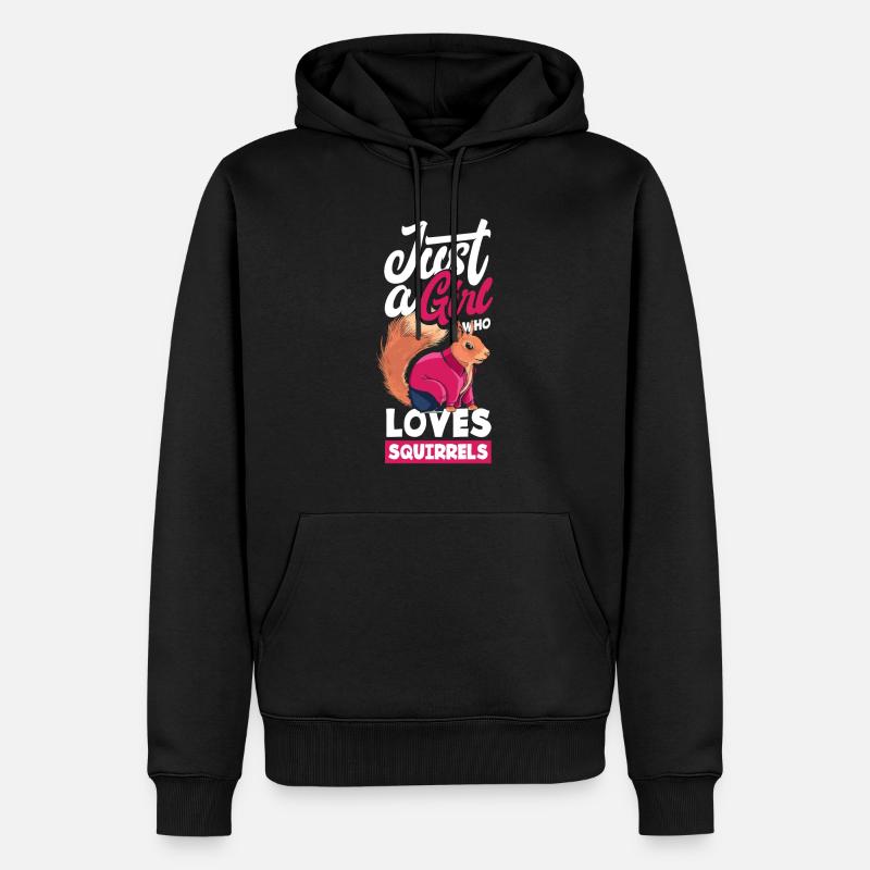 Eichhörnchen - Männer Premium Bio Hoodie - Schwarz
