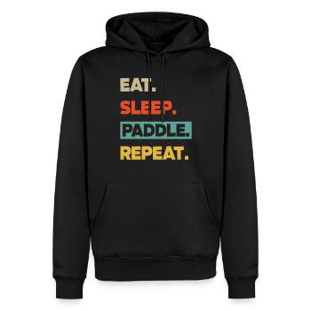 Kayak Canoë - Sweat à capuche Premium bio Homme - noir - Devant - Nico (187cm)