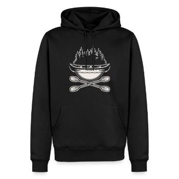 Kayak Canoë - Sweat à capuche Premium bio Homme - noir - Devant - Nico (187cm)