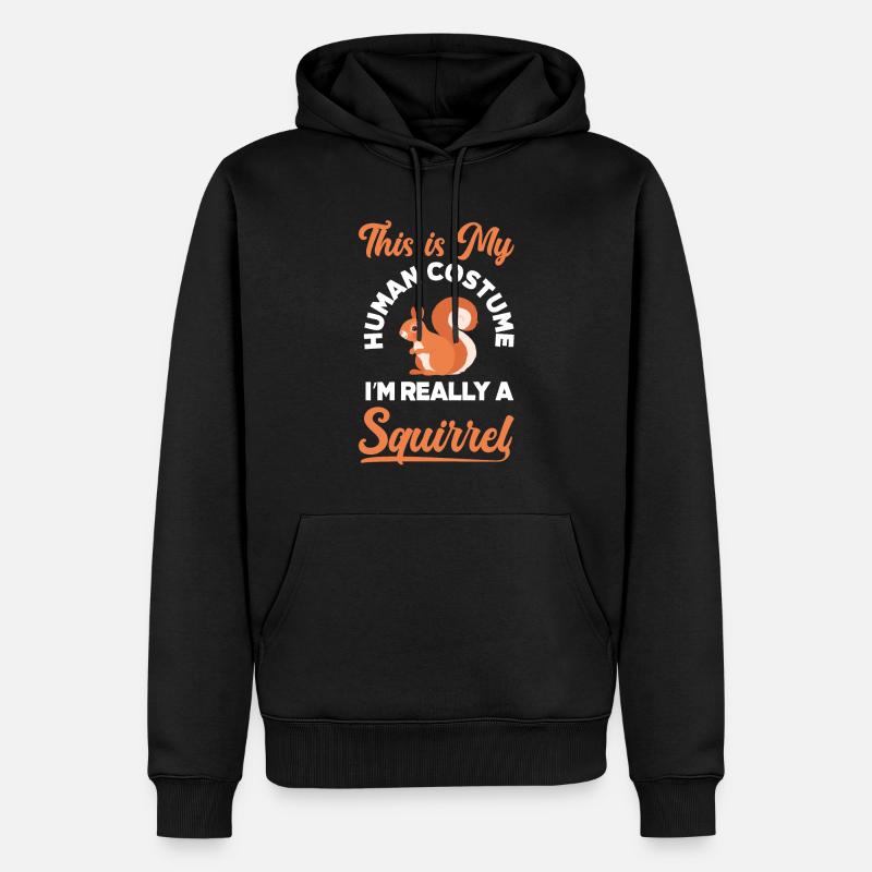 Eichhörnchen - Männer Premium Bio Hoodie - Schwarz