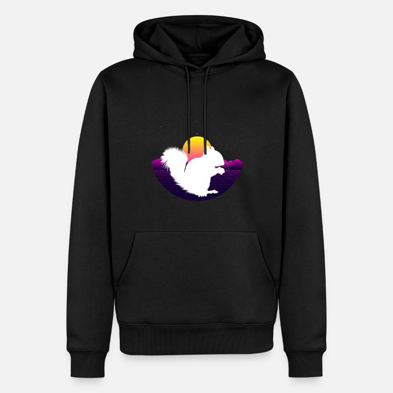 Eichhörnchen - Männer Premium Bio Hoodie - Schwarz