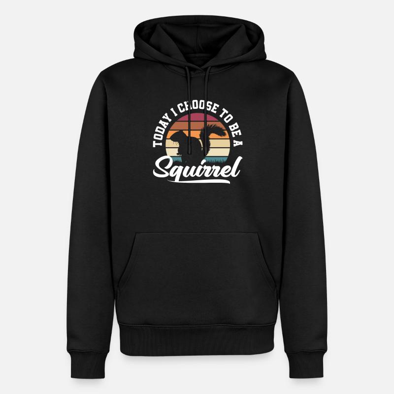 Eichhörnchen - Männer Premium Bio Hoodie - Schwarz