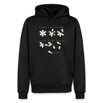 Gänseblümchen Spiel Sie liebt mich Sie liebt mich - Männer Premium Bio Hoodie - Schwarz - Vorne - Nico (187cm)