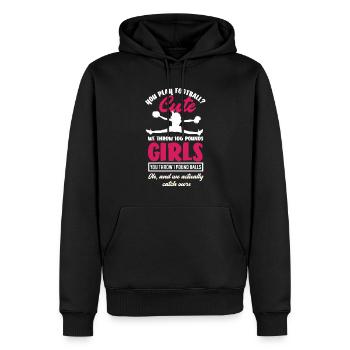 Lustiges Cheerleader Cheerleading Geschenk - Männer Premium Bio Hoodie - Schwarz - Vorne - Nico (187cm)