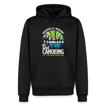 Kayak Canoë - Sweat à capuche Premium bio Homme - noir - Devant - Nico (187cm)