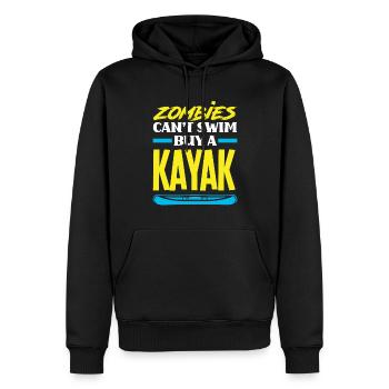 Kajak Kanu - Männer Premium Bio Hoodie - Schwarz - Vorne - Nico (187cm)