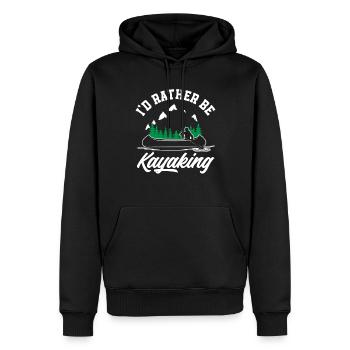 Kayak Canoë - Sweat à capuche Premium bio Homme - noir - Devant - Nico (187cm)