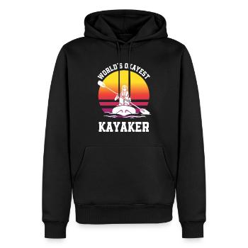 Kajak Kanu - Männer Premium Bio Hoodie - Schwarz - Vorne - Nico (187cm)
