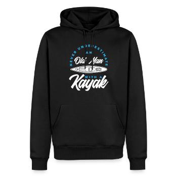 Kajak Kanu - Männer Premium Bio Hoodie - Schwarz - Vorne - Nico (187cm)