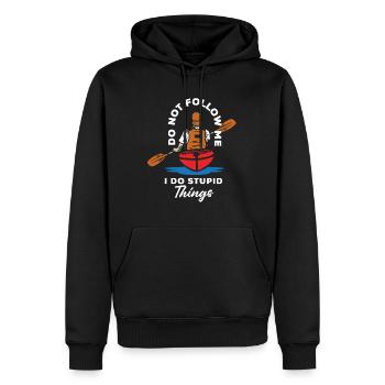 Kayak Canoë - Sweat à capuche Premium bio Homme - noir - Devant - Nico (187cm)