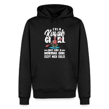 Kayak Canoë - Sweat à capuche Premium bio Homme - noir - Devant - Nico (187cm)