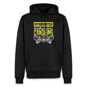 Kayak Canoë - Sweat à capuche Premium bio Homme - noir - Devant - Nico (187cm)