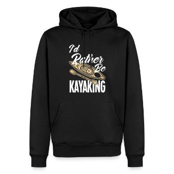 Kayak Canoë - Sweat à capuche Premium bio Homme - noir - Devant - Nico (187cm)