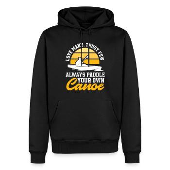 Kayak Canoë - Sweat à capuche Premium bio Homme - noir - Devant - Nico (187cm)