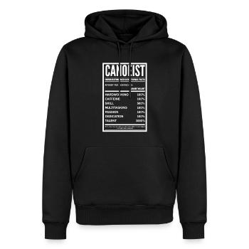 Kayak Canoë - Sweat à capuche Premium bio Homme - noir - Devant - Nico (187cm)