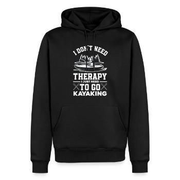 Kajak Kanu - Männer Premium Bio Hoodie - Schwarz - Vorne - Nico (187cm)