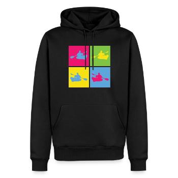 Kayak Canoë - Sweat à capuche Premium bio Homme - noir - Devant - Nico (187cm)