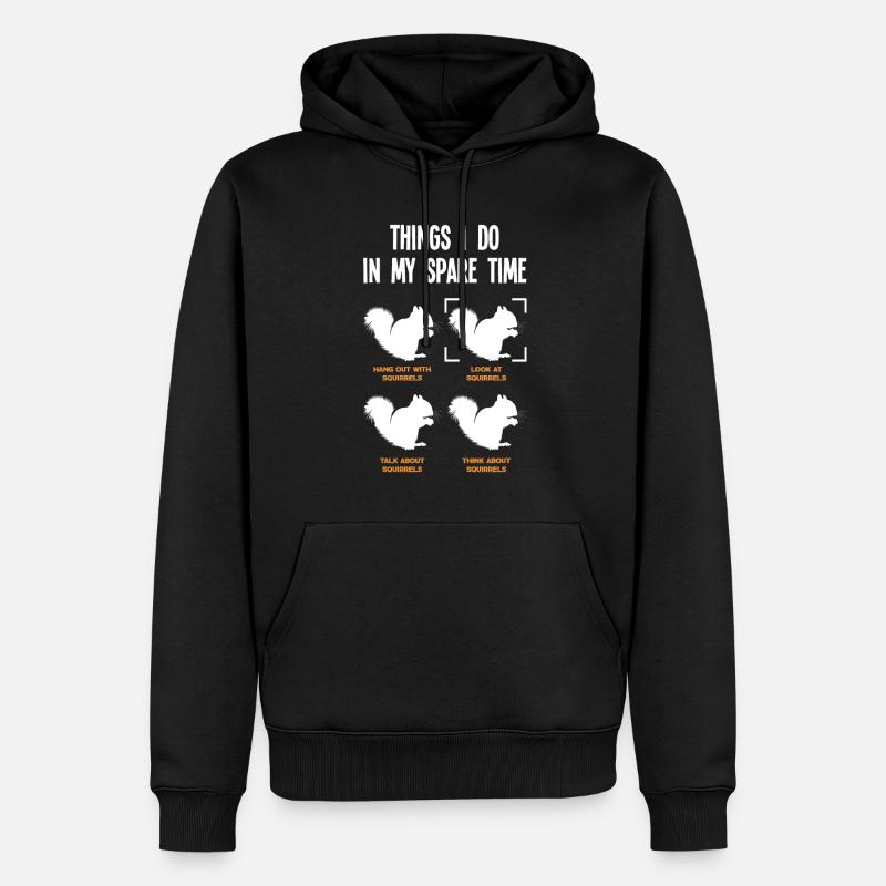 Écureuil - Sweat à capuche Premium bio Homme - noir