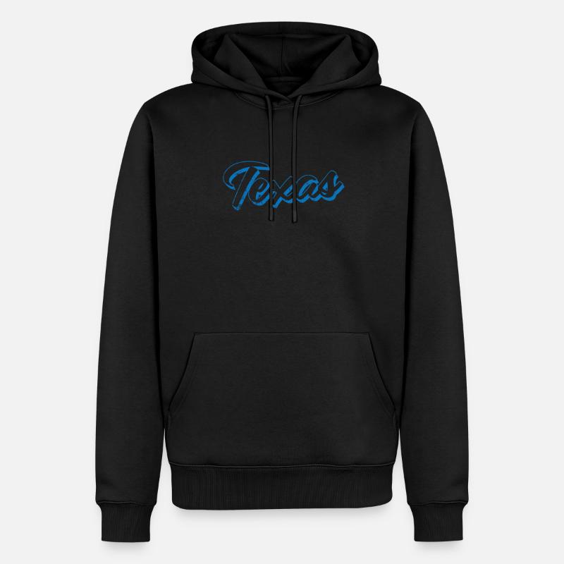 Texas State États-Unis Amérique Cowboy - Sweat à capuche Premium bio Homme - noir