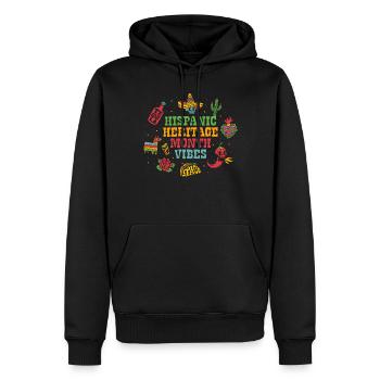 Mois hispanique du don du patrimoine hispanique - Sweat à capuche Premium bio Homme - noir - Devant - Nico (187cm)