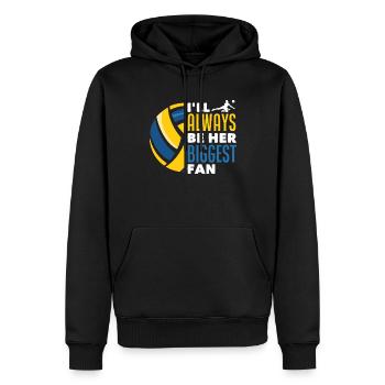 Fun Volleyball Mama Volleyball Papa Cadeau - Sweat à capuche Premium bio Homme - noir - Devant - Nico (187cm)