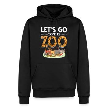Zoo Travel Safari Famille Amoureux des animaux - Sweat à capuche Premium bio Homme - noir - Devant - Nico (187cm)
