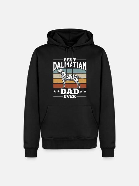Bester Dalmatiner Papa - Männer Premium Bio Hoodie - Schwarz