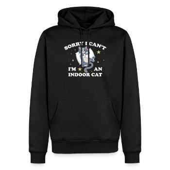 Sorry I Cant Im An Indoor Cat Cat Gift - Men’s Premium Organic Hoodie - black - Front - Nico (187cm)