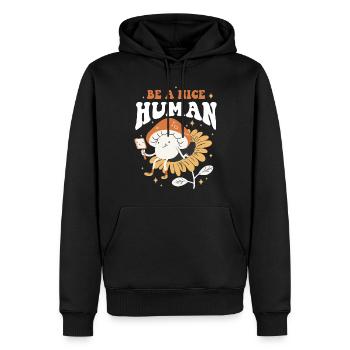 Be A Nice Human Freundlichkeit Geschenk - Männer Premium Bio Hoodie - Schwarz - Vorne - Nico (187cm)