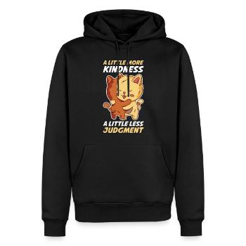 Un peu plus de gentillesse Gentillesse Cadeau - Sweat à capuche Premium bio Homme - noir - Devant - Nico (187cm)