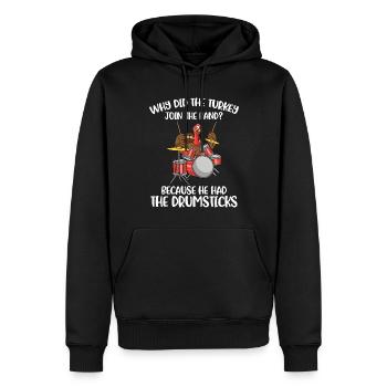 La Turquie avait le cadeau de Thanksgiving Drumsticks - Sweat à capuche Premium bio Homme - noir - Devant - Nico (187cm)